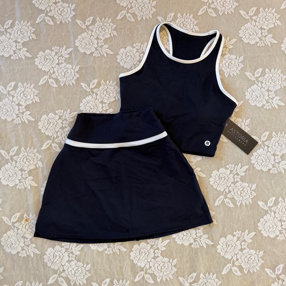 Astoria Activewear Black Skort Set Size Small